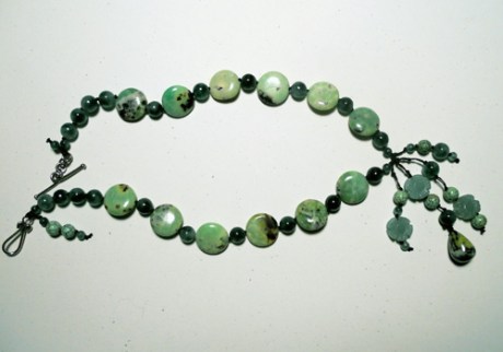 A gift of a green necklace, by special request.