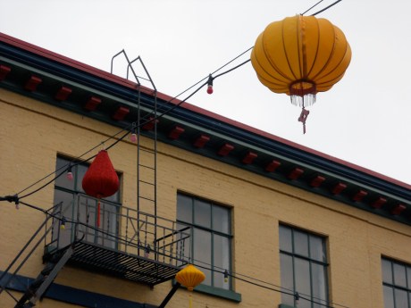 The Holiday decorations came down last week and up went new lanterns, some of them yellow.
