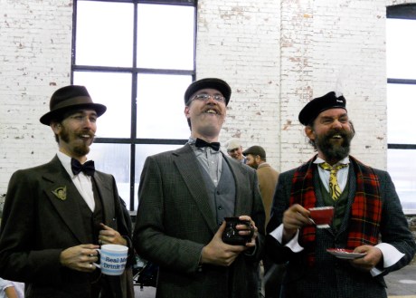 Riley, Frasier and GJ having fun as twits. We'd all had a lot of tea by then.