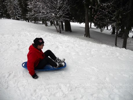 From the half-way point I mustered the courage to give this fast run a try. But then…