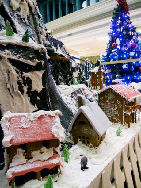 A lovely little gingerbread village mixed in with the festive trees at the Fairmont Empress Hotel. A large display of gingerbread houses is also viewable at the Inn at Laurel Point.