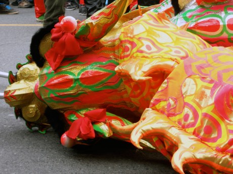 A colourful dragon waiting to come to life.