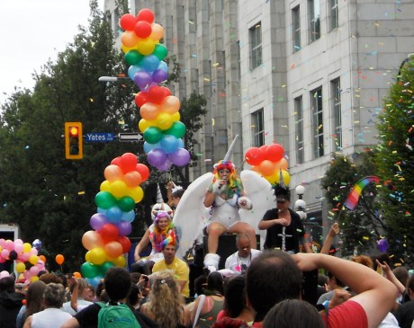 My favourite and the last float of the parade from Hush. The beautiful Pegasus and her gorgeous voice lead all the parade followers to the park.