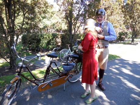 One of my favourite bicycles: a vintage Sparta tandem ridden by a lovely couple.