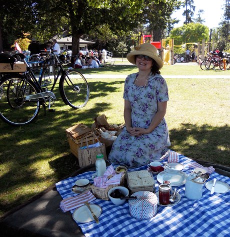 Our friend Francis took this pic of me and the picnic I prepared. Thank you Francis!