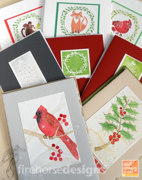 New festive greeting cards. © Firehorse Designs 2014.
