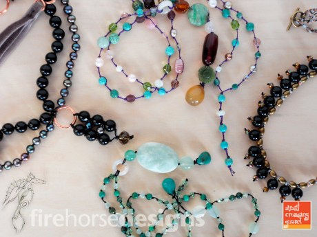Four new necklaces. © Firehorse Designs, 2014.