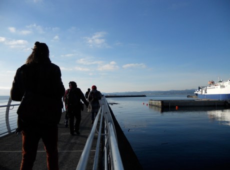 Off we go! The railings are a recent addition, making the breakwater friendlier for all walkers and wheel chairs.