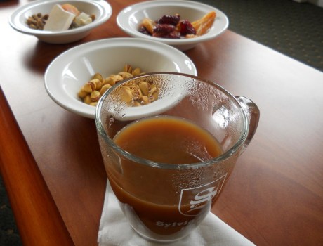 Snacks from Ayoubs and coffee in our beautiful room at the Sylvia Hotel.